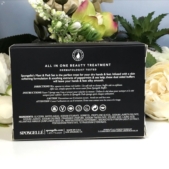 SPONGELLE Mani Pedi Set in Salted Rose Nail buffers for hands & feet! *BNIB - Picture 8 of 9